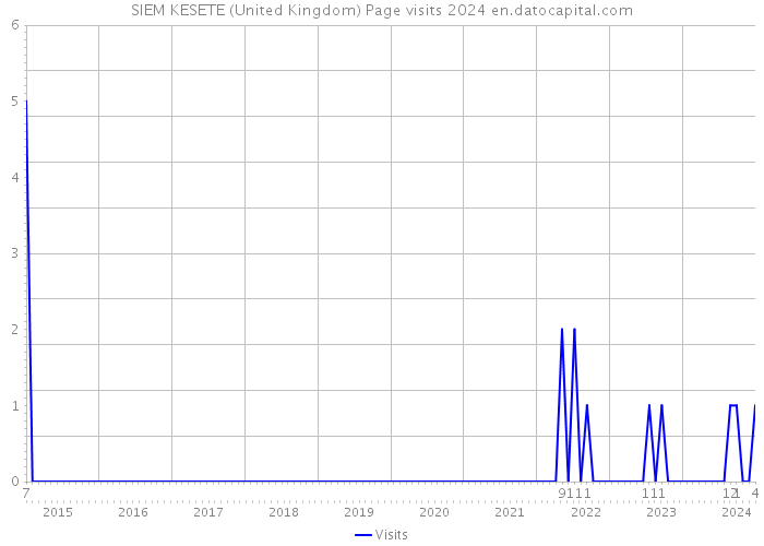 SIEM KESETE (United Kingdom) Page visits 2024 