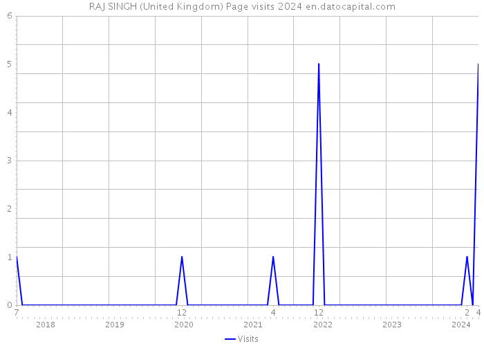 RAJ SINGH (United Kingdom) Page visits 2024 