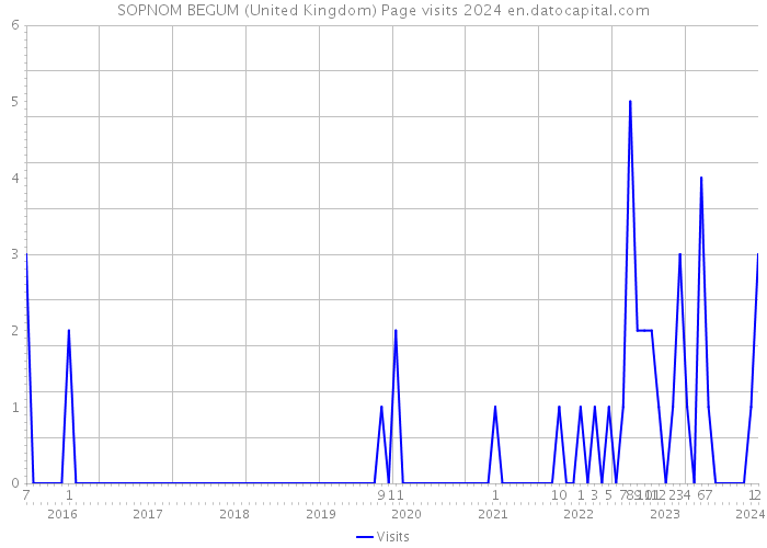 SOPNOM BEGUM (United Kingdom) Page visits 2024 
