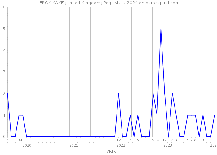 LEROY KAYE (United Kingdom) Page visits 2024 