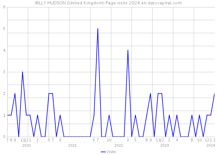 BILLY HUDSON (United Kingdom) Page visits 2024 