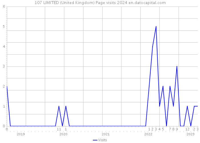 107 LIMITED (United Kingdom) Page visits 2024 
