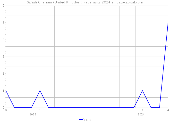 Safiah Gheriani (United Kingdom) Page visits 2024 