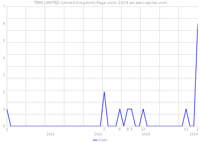 TEMI LIMITED (United Kingdom) Page visits 2024 