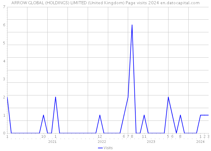 ARROW GLOBAL (HOLDINGS) LIMITED (United Kingdom) Page visits 2024 