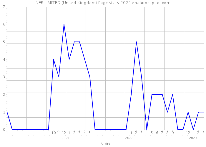 NEB LIMITED (United Kingdom) Page visits 2024 