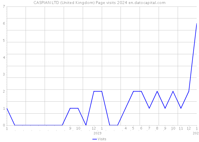 CASPIAN LTD (United Kingdom) Page visits 2024 
