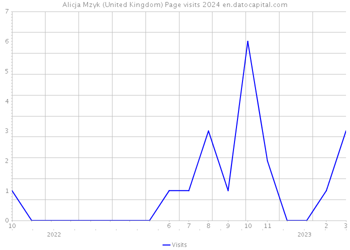 Alicja Mzyk (United Kingdom) Page visits 2024 