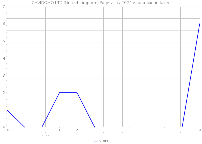 CAVIDOMO LTD (United Kingdom) Page visits 2024 