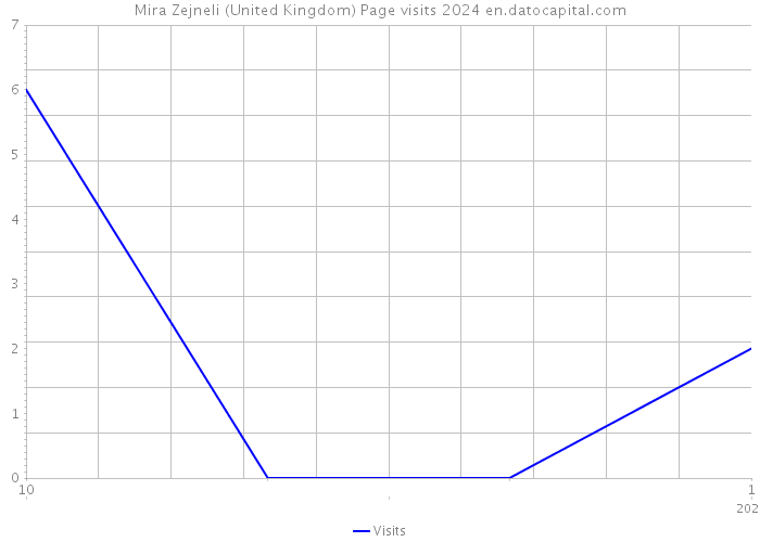 Mira Zejneli (United Kingdom) Page visits 2024 