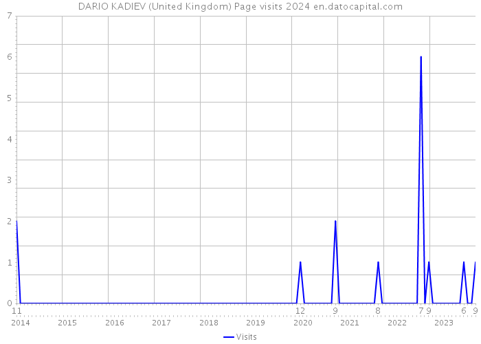 DARIO KADIEV (United Kingdom) Page visits 2024 