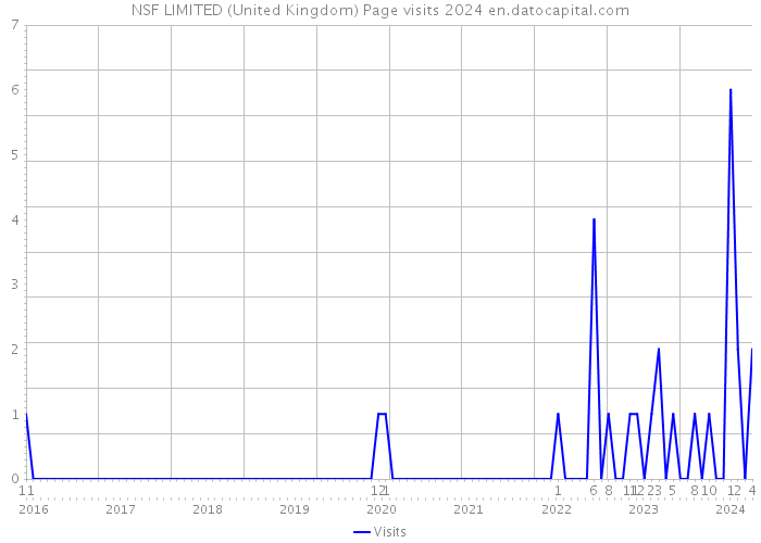 NSF LIMITED (United Kingdom) Page visits 2024 