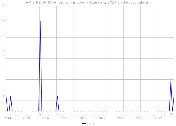 AMISHI DHANUKA (United Kingdom) Page visits 2024 