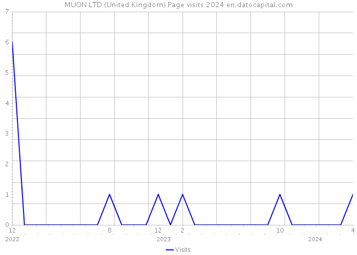 MUON LTD (United Kingdom) Page visits 2024 