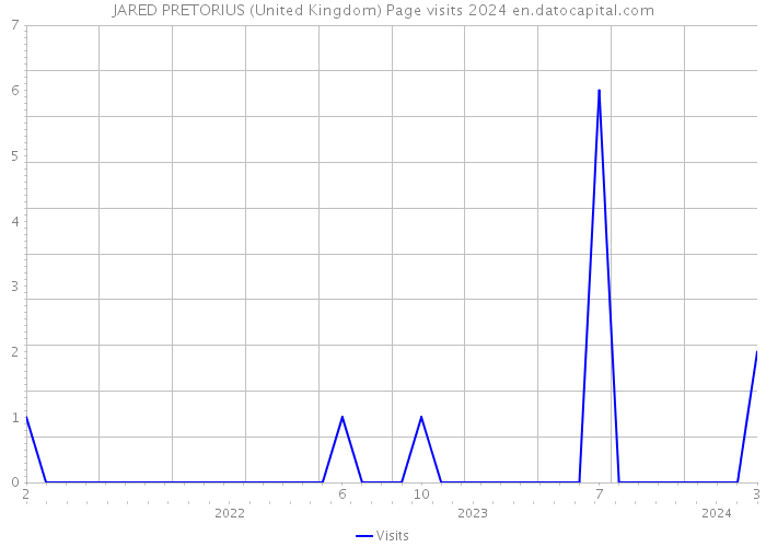 JARED PRETORIUS (United Kingdom) Page visits 2024 