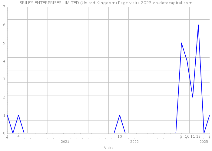BRILEY ENTERPRISES LIMITED (United Kingdom) Page visits 2023 