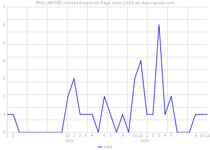 RNG LIMITED (United Kingdom) Page visits 2024 
