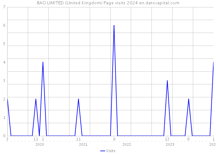 BAO LIMITED (United Kingdom) Page visits 2024 