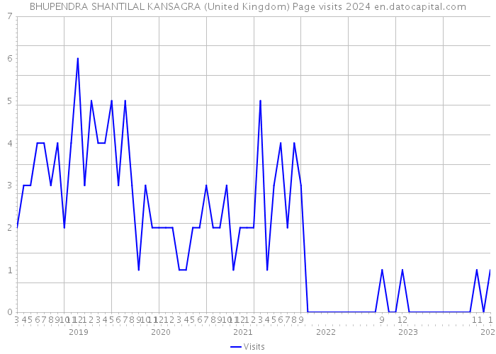 BHUPENDRA SHANTILAL KANSAGRA (United Kingdom) Page visits 2024 