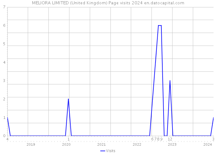MELIORA LIMITED (United Kingdom) Page visits 2024 