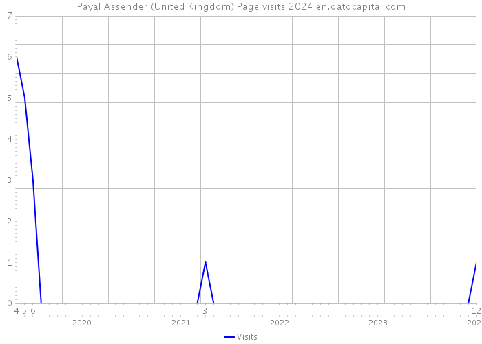 Payal Assender (United Kingdom) Page visits 2024 