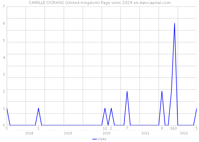 CAMILLE CIGRANG (United Kingdom) Page visits 2024 