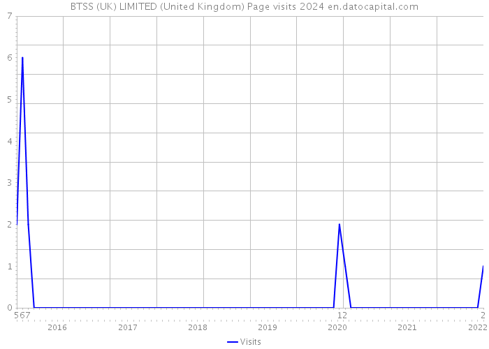 BTSS (UK) LIMITED (United Kingdom) Page visits 2024 