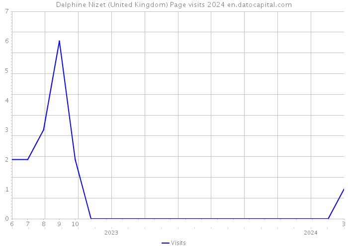 Delphine Nizet (United Kingdom) Page visits 2024 