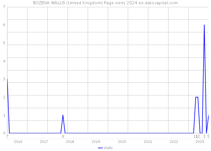 BOZENA WALUS (United Kingdom) Page visits 2024 