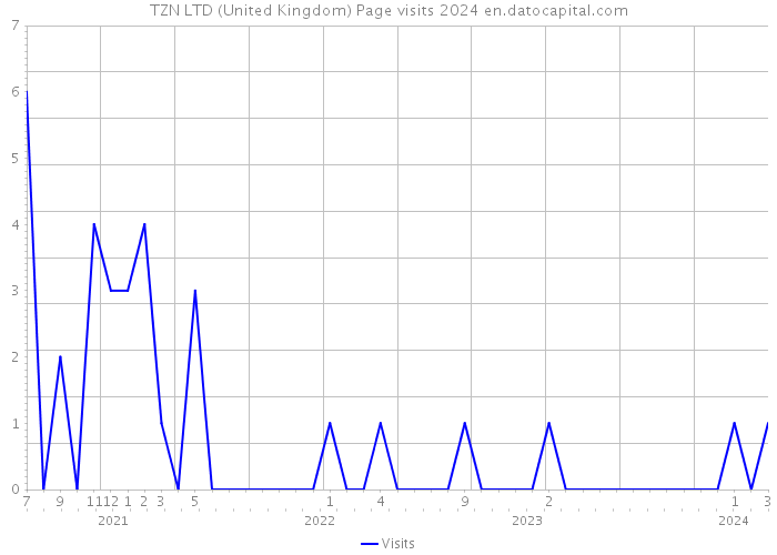 TZN LTD (United Kingdom) Page visits 2024 