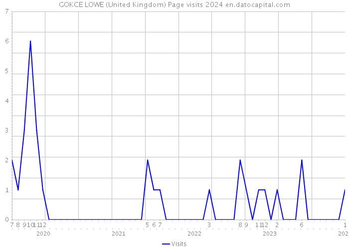 GOKCE LOWE (United Kingdom) Page visits 2024 