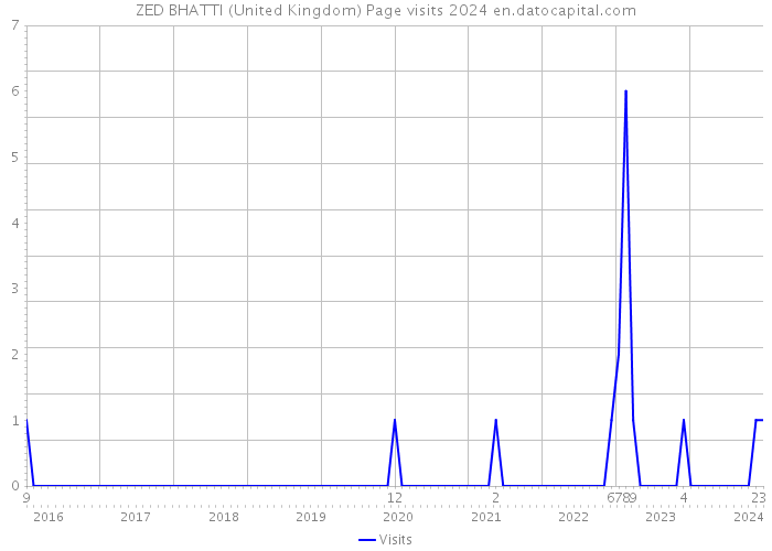 ZED BHATTI (United Kingdom) Page visits 2024 
