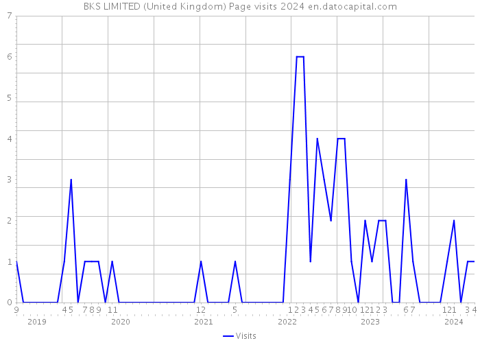 BKS LIMITED (United Kingdom) Page visits 2024 