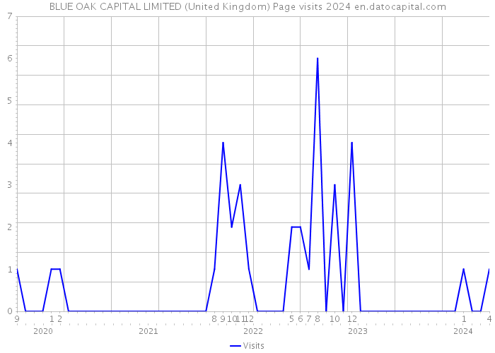 BLUE OAK CAPITAL LIMITED (United Kingdom) Page visits 2024 