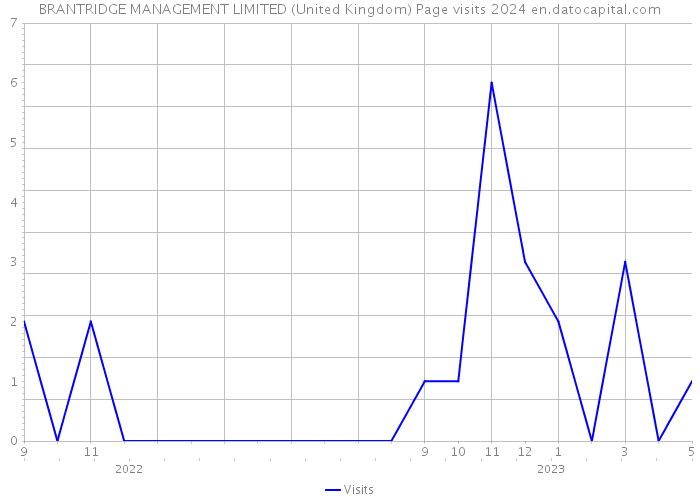 BRANTRIDGE MANAGEMENT LIMITED (United Kingdom) Page visits 2024 