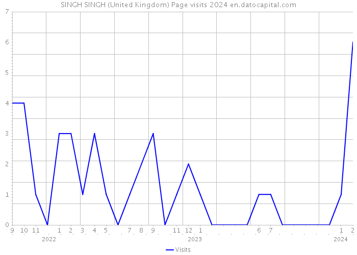 SINGH SINGH (United Kingdom) Page visits 2024 