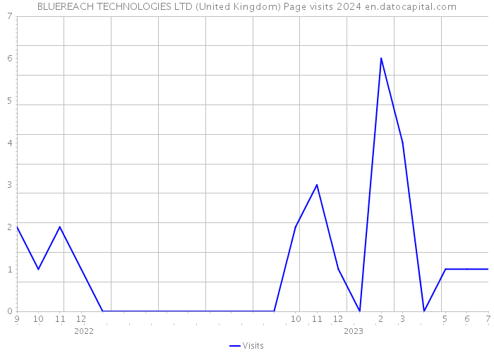 BLUEREACH TECHNOLOGIES LTD (United Kingdom) Page visits 2024 