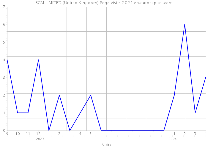 BGM LIMITED (United Kingdom) Page visits 2024 
