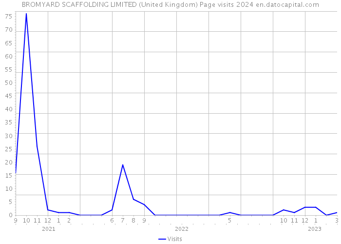 BROMYARD SCAFFOLDING LIMITED (United Kingdom) Page visits 2024 