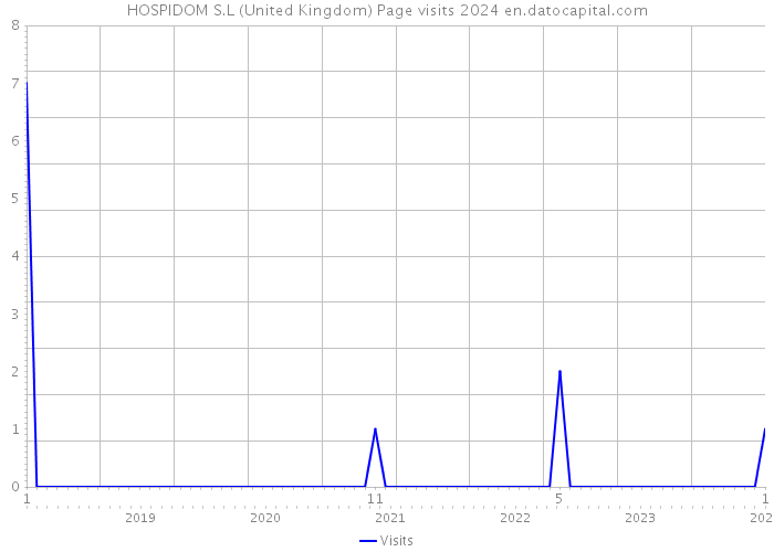 HOSPIDOM S.L (United Kingdom) Page visits 2024 