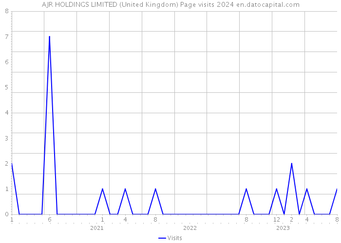 AJR HOLDINGS LIMITED (United Kingdom) Page visits 2024 