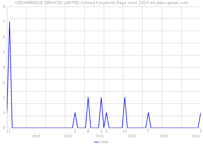 CEDARBRIDGE SERVICES LIMITED (United Kingdom) Page visits 2024 