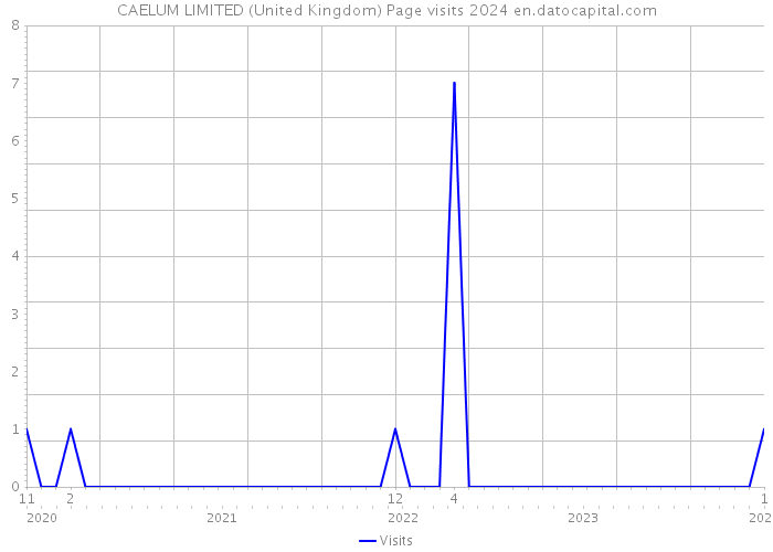 CAELUM LIMITED (United Kingdom) Page visits 2024 