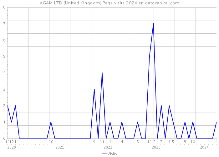 AGAM LTD (United Kingdom) Page visits 2024 