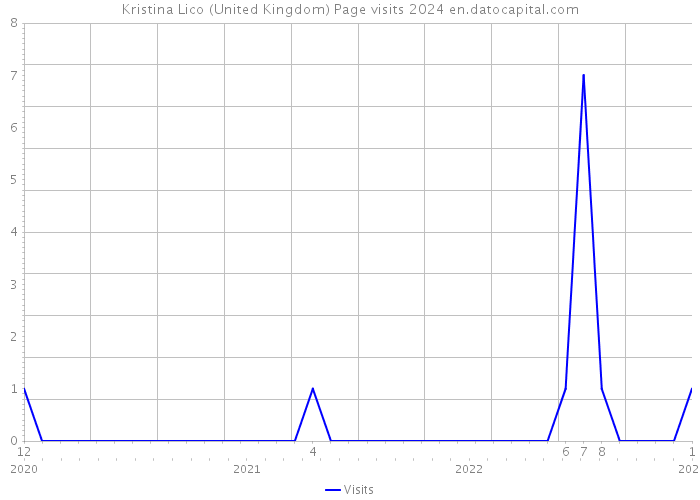 Kristina Lico (United Kingdom) Page visits 2024 
