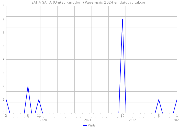 SAHA SAHA (United Kingdom) Page visits 2024 