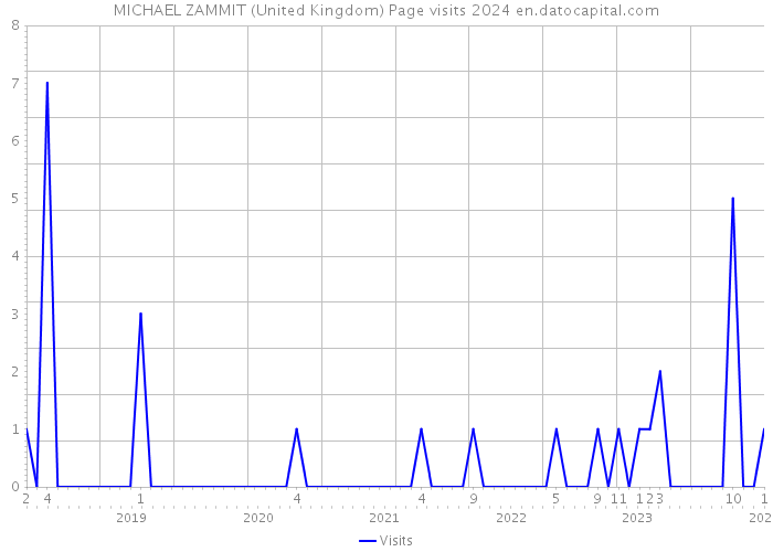 MICHAEL ZAMMIT (United Kingdom) Page visits 2024 