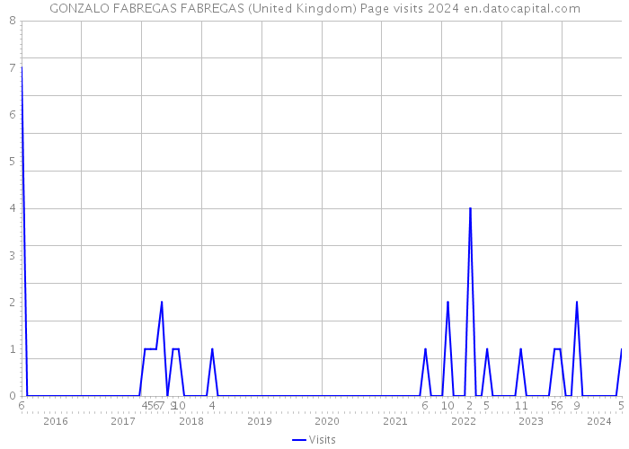 GONZALO FABREGAS FABREGAS (United Kingdom) Page visits 2024 