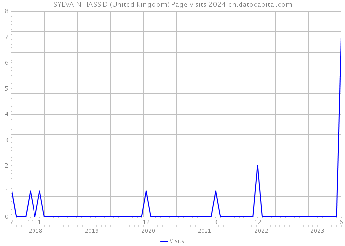 SYLVAIN HASSID (United Kingdom) Page visits 2024 