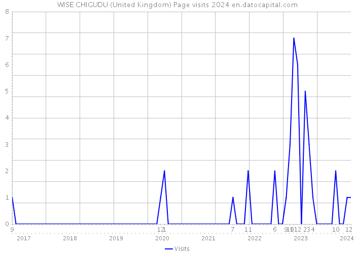 WISE CHIGUDU (United Kingdom) Page visits 2024 